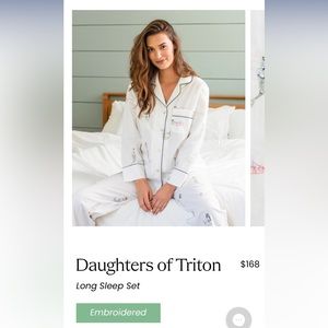 EUC Printfresh cotton pajamas set size small “Daughters of Triton”